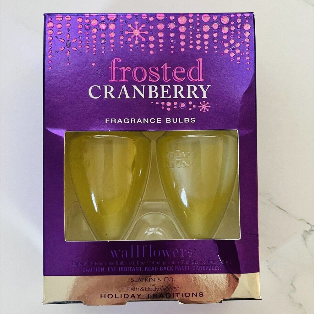 Bath & Body Works Frosted Cranberry Wallflowers Refill Bulbs 2 Pack NEW